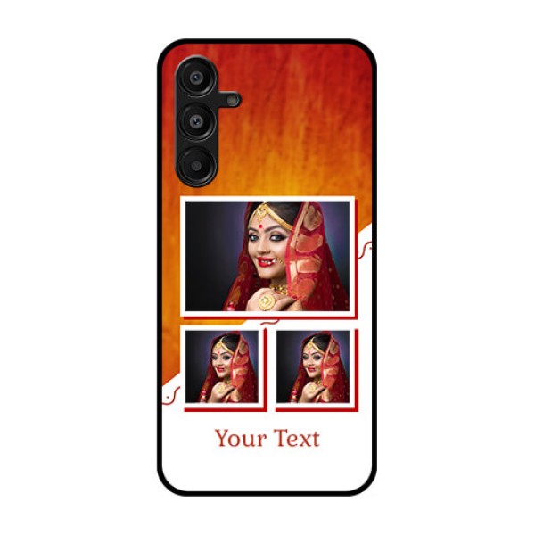 Galaxy A16 5G Custom Glass Phone Case - Wedding Memories Design Galaxy A16 5G Custom Glass Phone Case - Wedding Memories Design