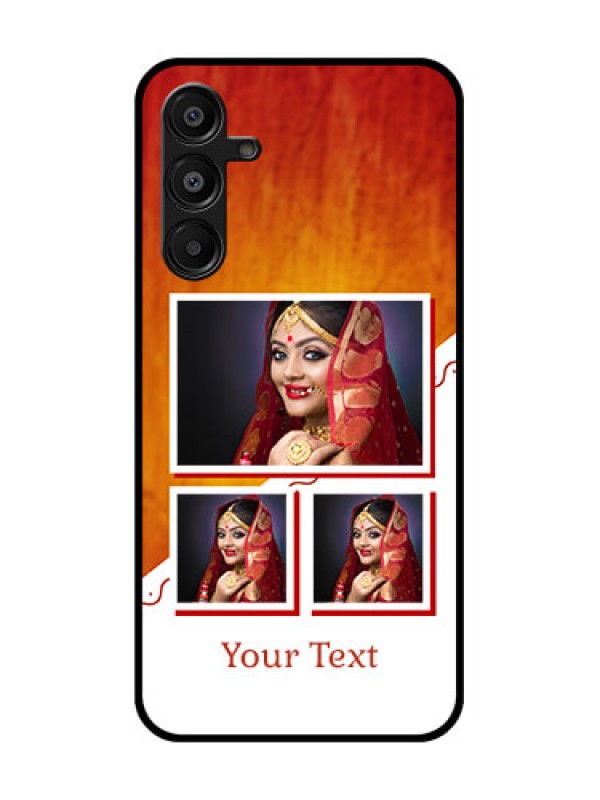 Custom Galaxy A16 5G Custom Glass Phone Case - Wedding Memories Design