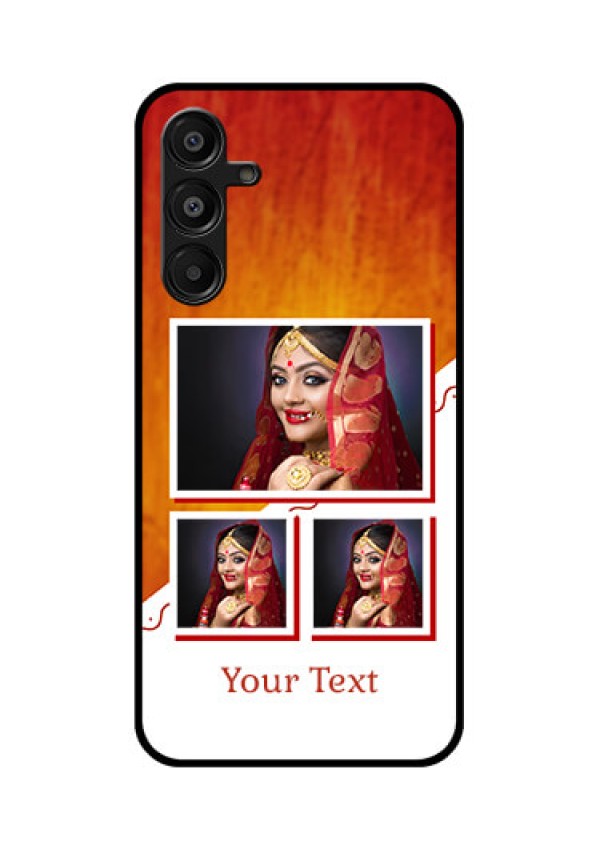 Galaxy A16 5G Custom Glass Phone Case - Wedding Memories Design
