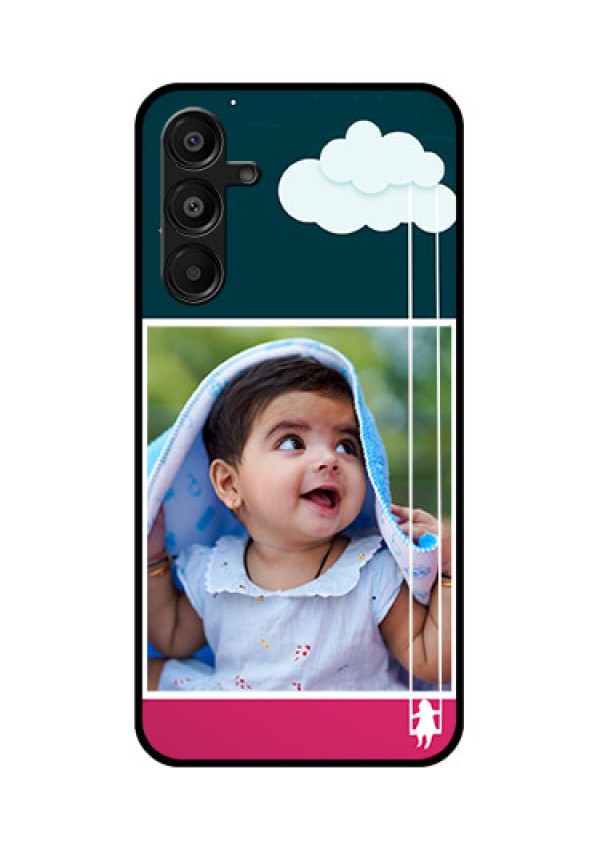 Galaxy A16 5G Custom Glass Phone Case - Cute Girl With Cloud Design