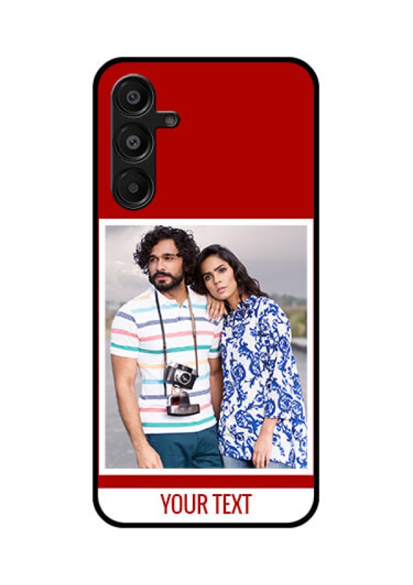 Galaxy A16 5G Custom Glass Phone Case - Red Color Design