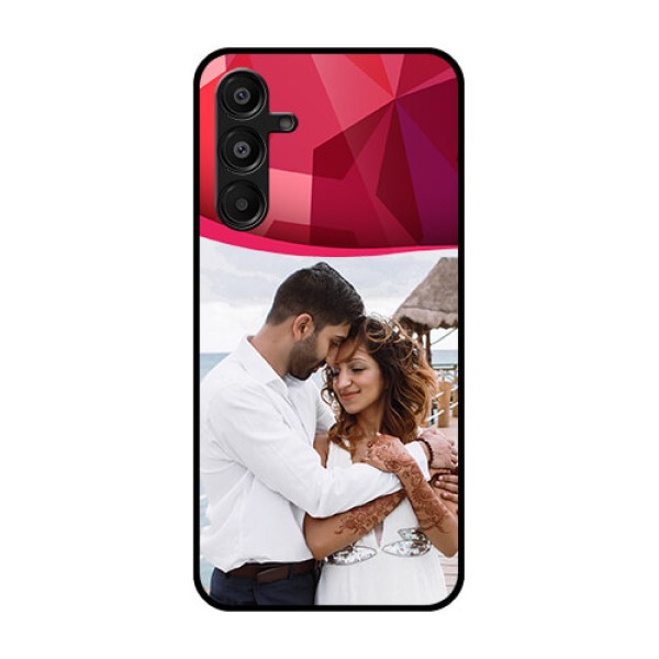 Galaxy A16 5G Custom Glass Phone Case - Red Abstract Design Galaxy A16 5G Custom Glass Phone Case - Red Abstract Design