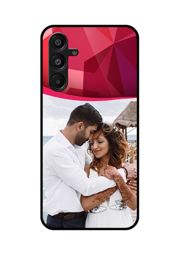 Galaxy A16 5G Custom Glass Phone Case - Red Abstract Design
