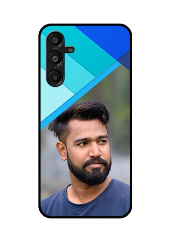 Galaxy A16 5G Custom Glass Phone Case - Blue Pattern Design