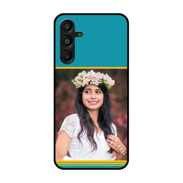 Galaxy A16 5G Custom Glass Phone Case - Yellow and Blue Design Galaxy A16 5G Custom Glass Phone Case - Yellow and Blue Design