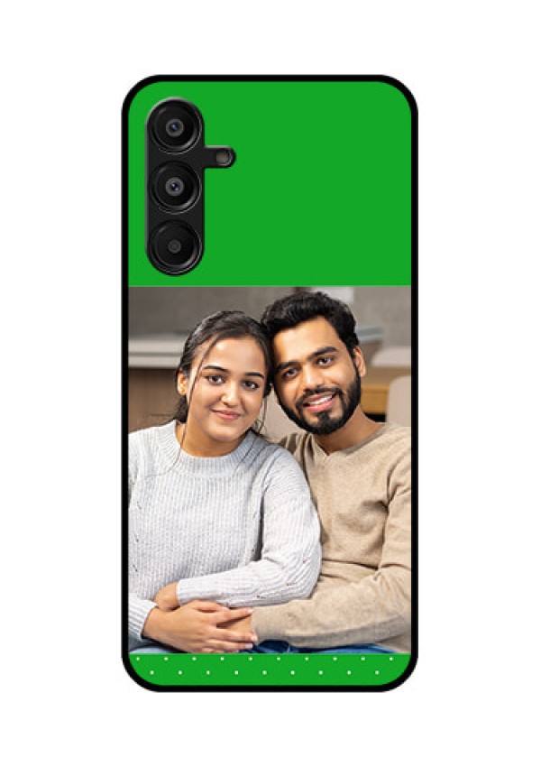 Galaxy A16 5G Custom Glass Phone Case - Green Pattern Design