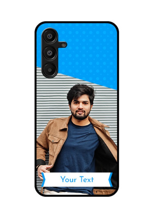 Galaxy A16 5G Custom Glass Phone Case - Simple Blue Color Design