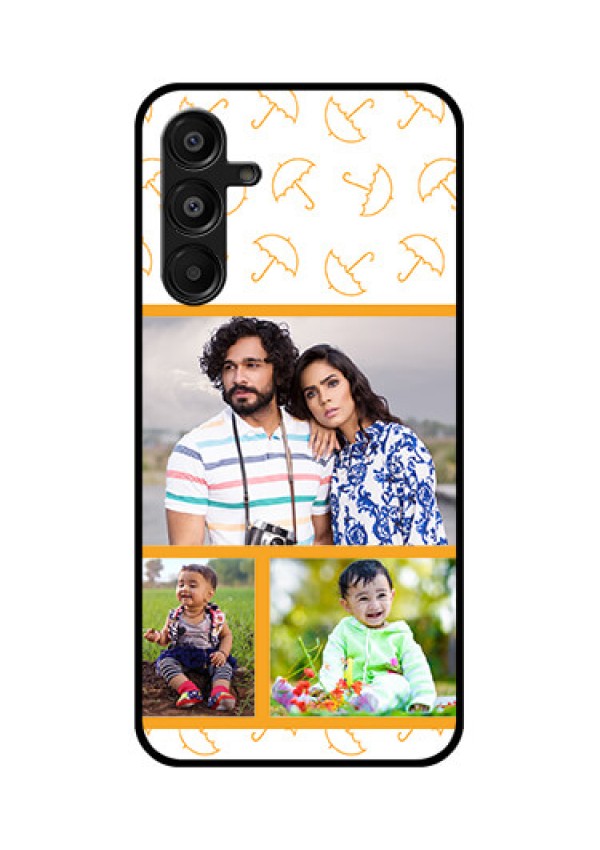 Galaxy A16 5G Custom Glass Phone Case - Yellow Pattern Design