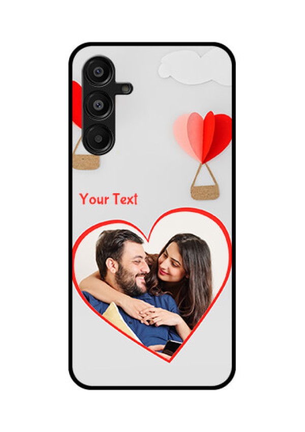 Galaxy A16 5G Custom Glass Phone Case - Parachute Love Design