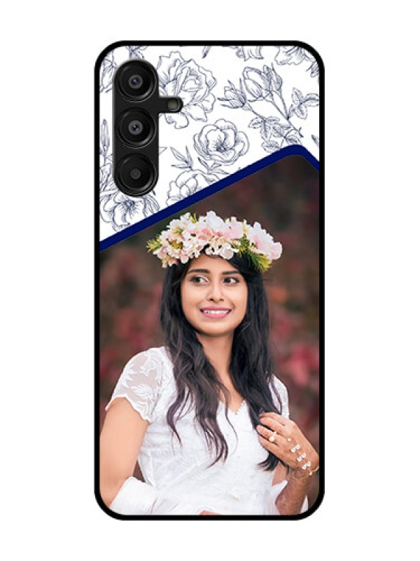 Custom Galaxy A16 5G Custom Glass Phone Case - Classy Floral Design