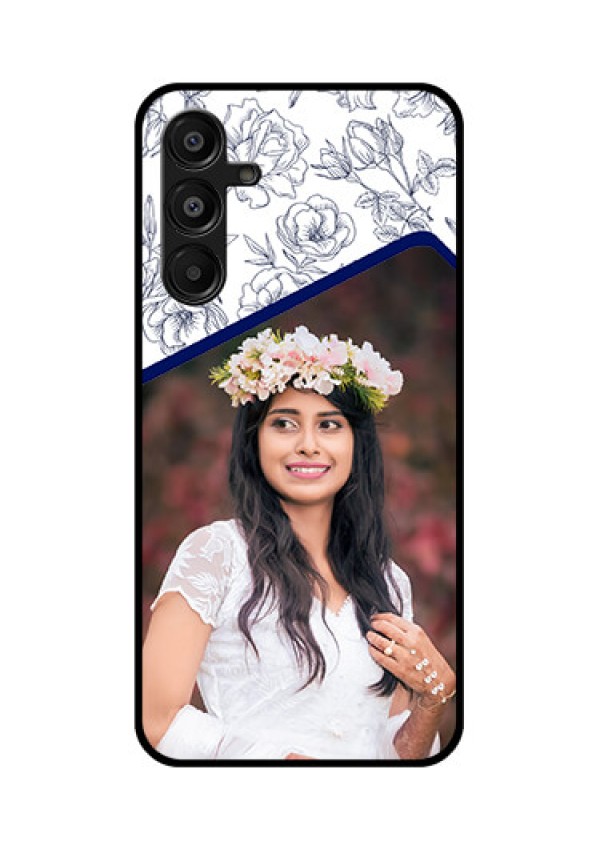 Galaxy A16 5G Custom Glass Phone Case - Classy Floral Design