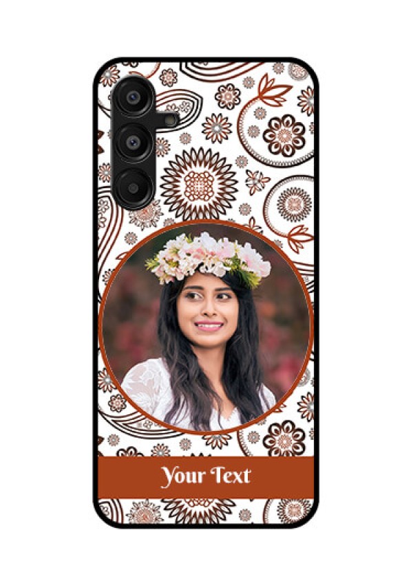 Galaxy A16 5G Custom Glass Phone Case - Abstract Flower Design