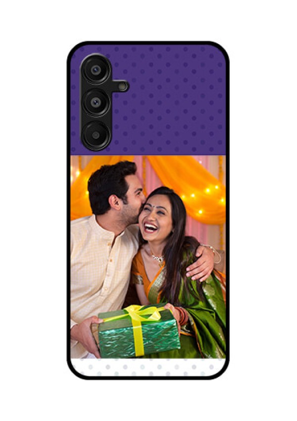 Galaxy A16 5G Custom Glass Phone Case - Violet Colored Pattern Design
