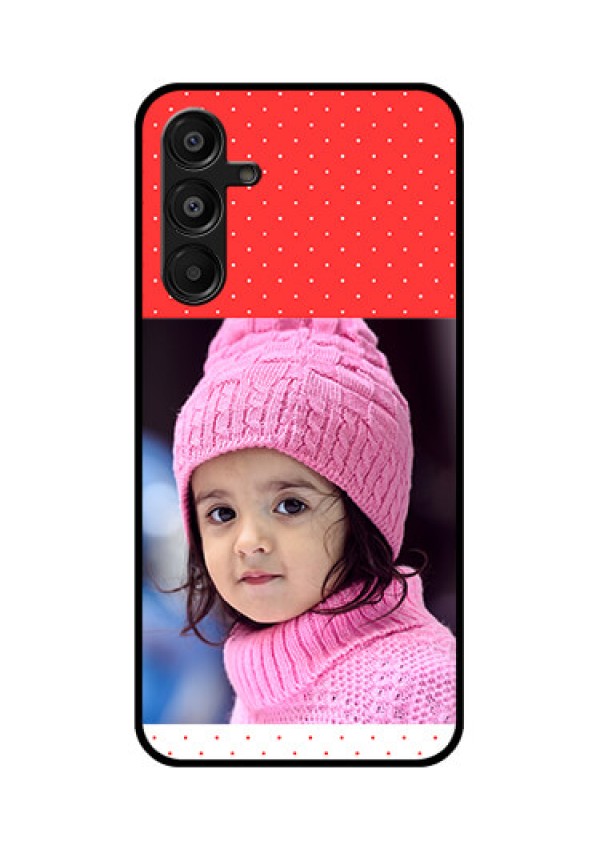 Galaxy A16 5G Custom Glass Phone Case - Red Pattern Design