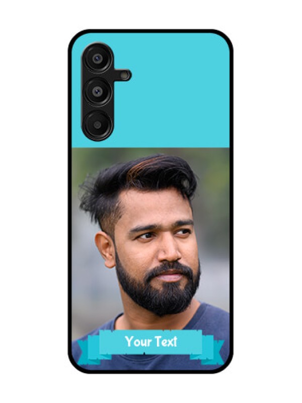 Custom Galaxy A16 5G Custom Glass Phone Case - Blue Color Design