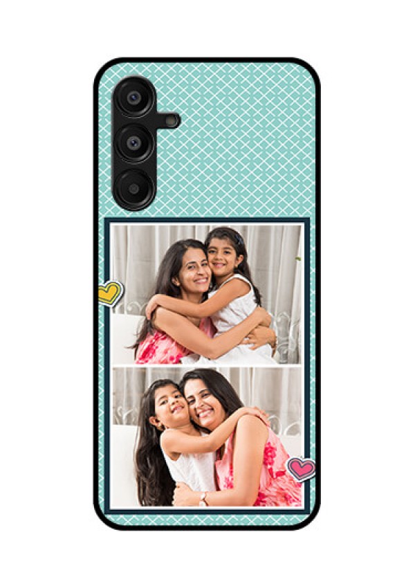 Galaxy A16 5G Custom Glass Phone Case - 2 Image Holder With Pattern Design