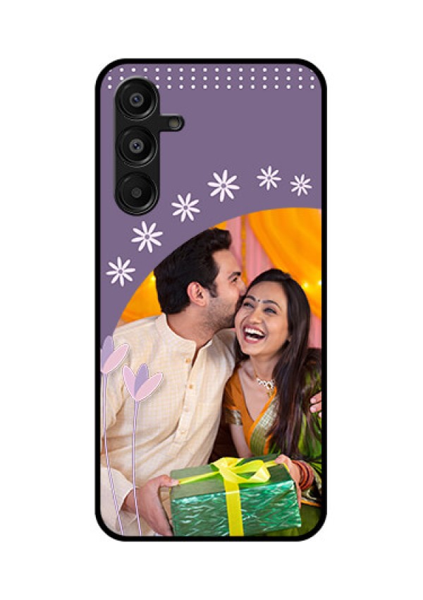 Galaxy A16 5G Custom Glass Phone Case - Lavender Flowers Design