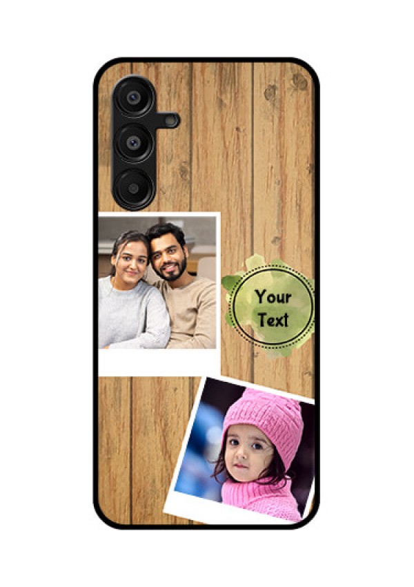 Galaxy A16 5G Custom Glass Phone Case - Wooden Texture Design
