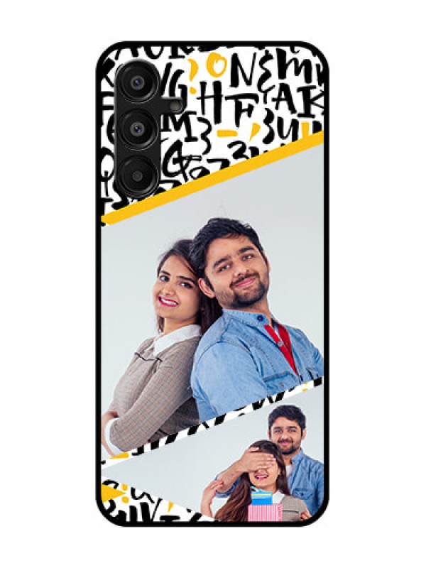 Custom Galaxy A16 5G Custom Glass Phone Case - Letters Pattern Design