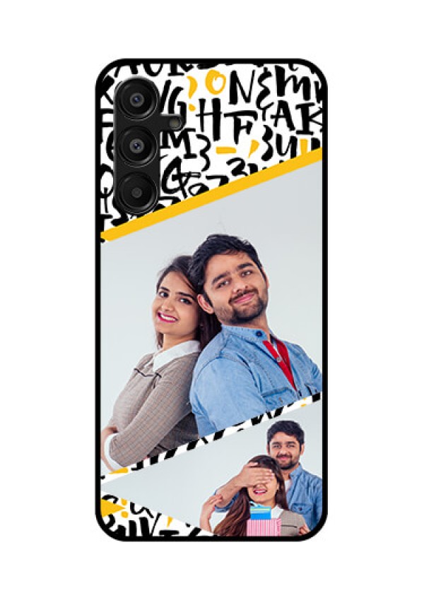 Galaxy A16 5G Custom Glass Phone Case - Letters Pattern Design