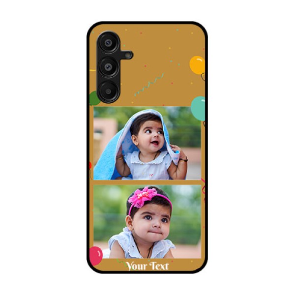 Galaxy A16 5G Custom Glass Phone Case - Image Holder With Birthday Celebrations Design