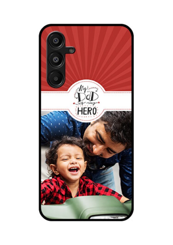 Galaxy A16 5G Custom Glass Phone Case - My Dad Hero Design
