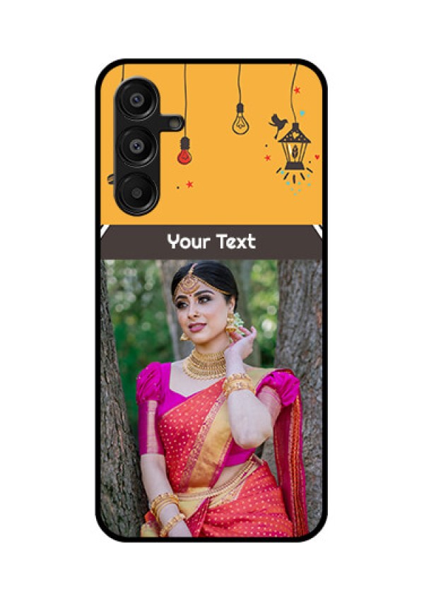 Galaxy A16 5G Custom Glass Phone Case - With Family Picture And Icons