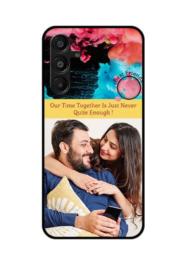 Galaxy A16 5G Custom Glass Phone Case - Quote With Acrylic Painting Design