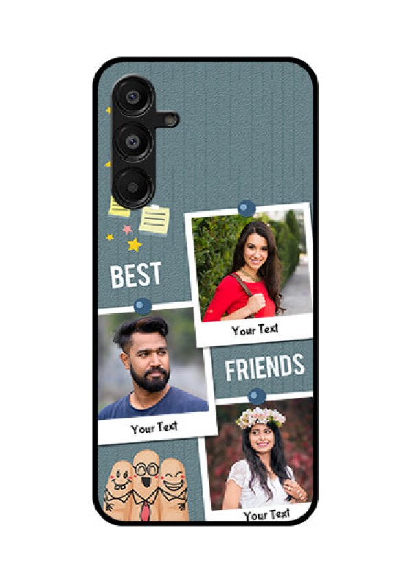 Galaxy A16 5G Custom Glass Phone Case - Sticky Frames And Friendship Design