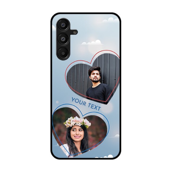 Galaxy A16 5G Custom Glass Phone Case - Blue Color Couple Design