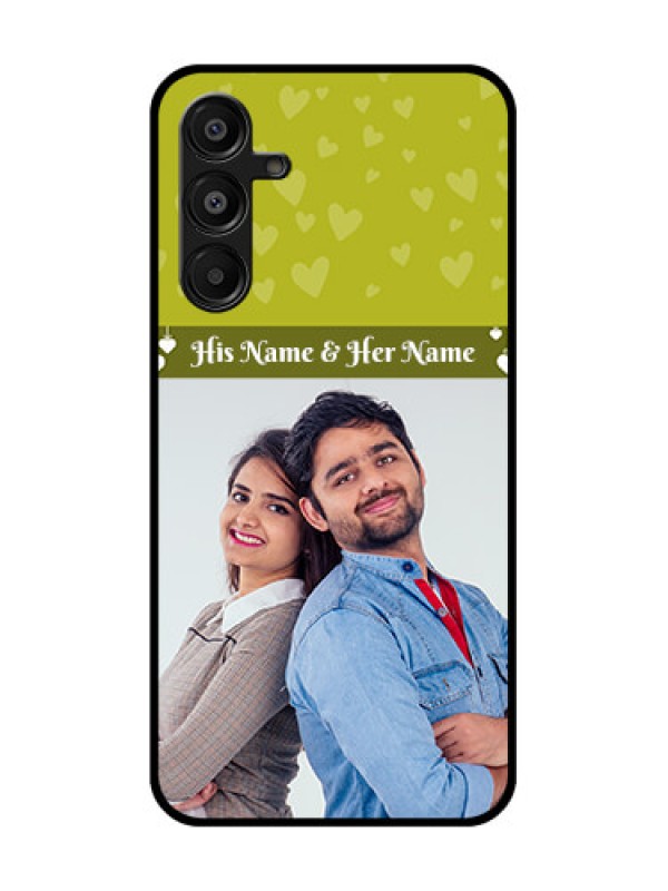Custom Galaxy A16 5G Custom Glass Phone Case - You and Me Heart Design