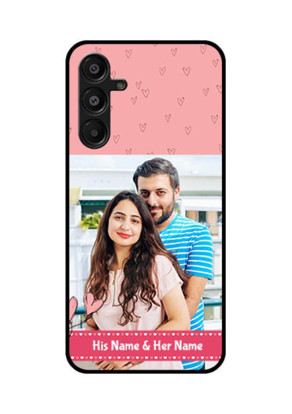 Galaxy A16 5G Custom Glass Phone Case - Love Design Peach Color