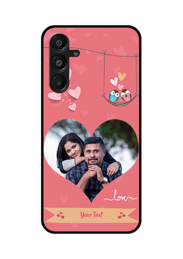 Galaxy A16 5G Custom Glass Phone Case - Peach Color Love Design