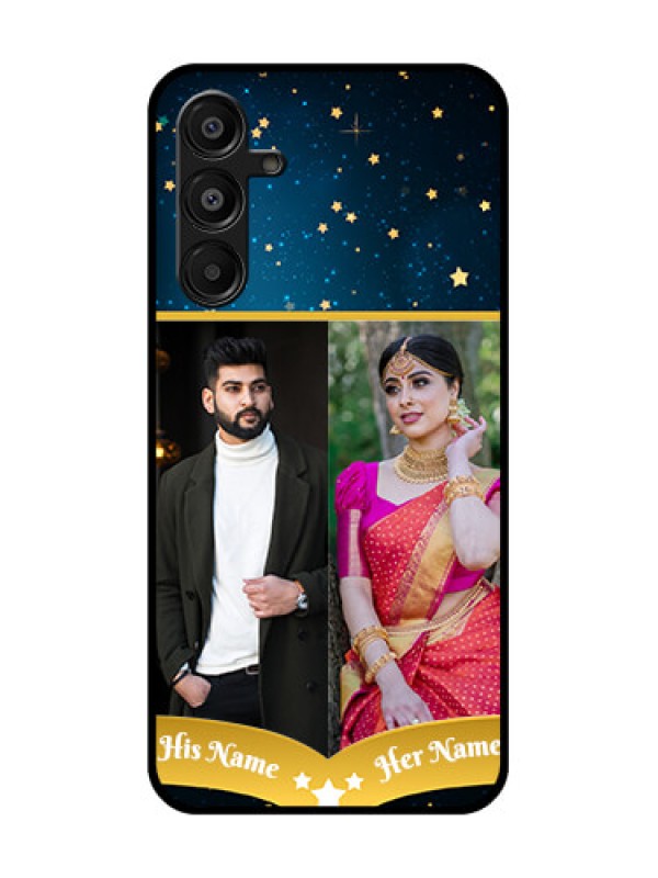 Custom Galaxy A16 5G Custom Glass Phone Case - Galaxy Stars Backdrop Design