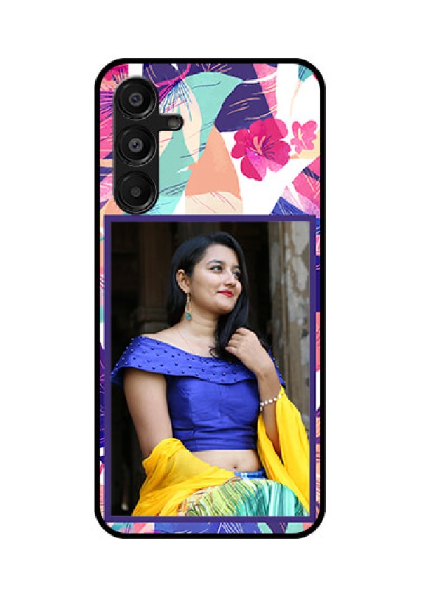 Galaxy A16 5G Custom Glass Phone Case - Abstract Floral Design