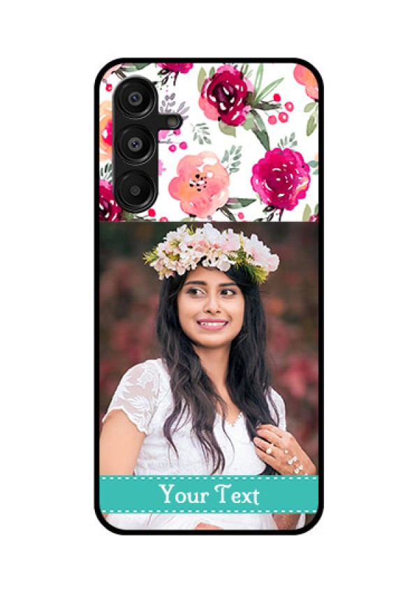 Galaxy A16 5G Custom Glass Phone Case - Water Colors Floral Design