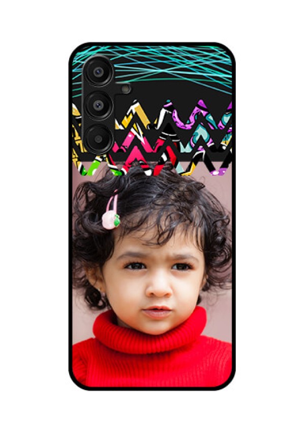 Galaxy A16 5G Custom Glass Phone Case - Neon Abstract Design