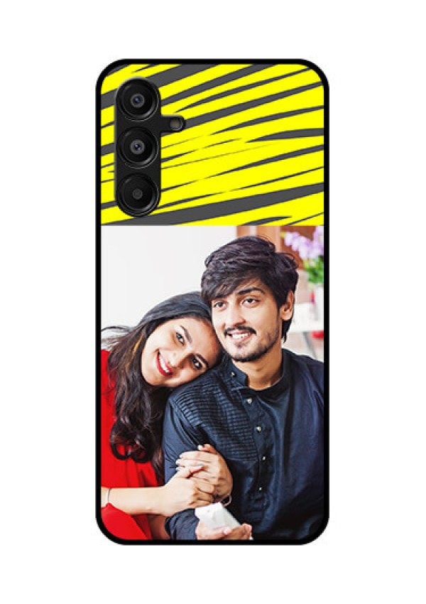 Galaxy A16 5G Custom Glass Phone Case - Yellow Abstract Design