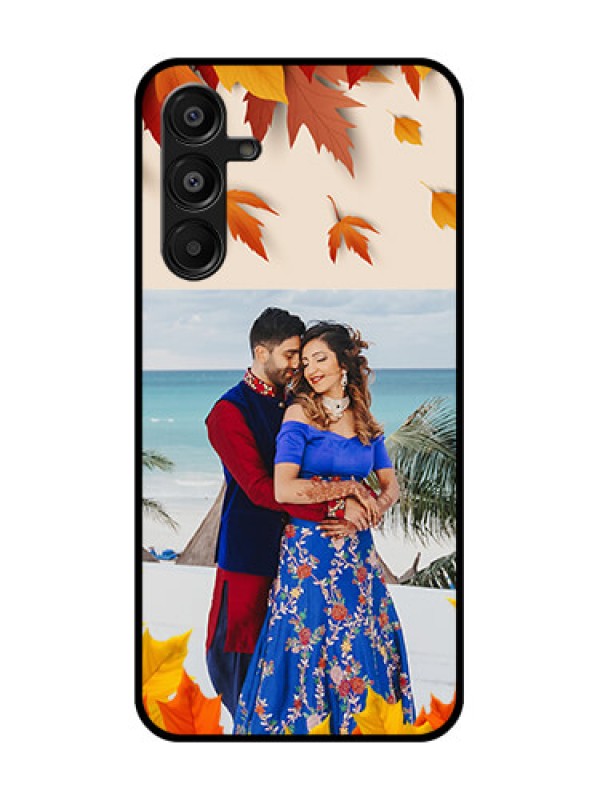 Custom Galaxy A16 5G Custom Glass Phone Case - Autumn Maple Leaves Design