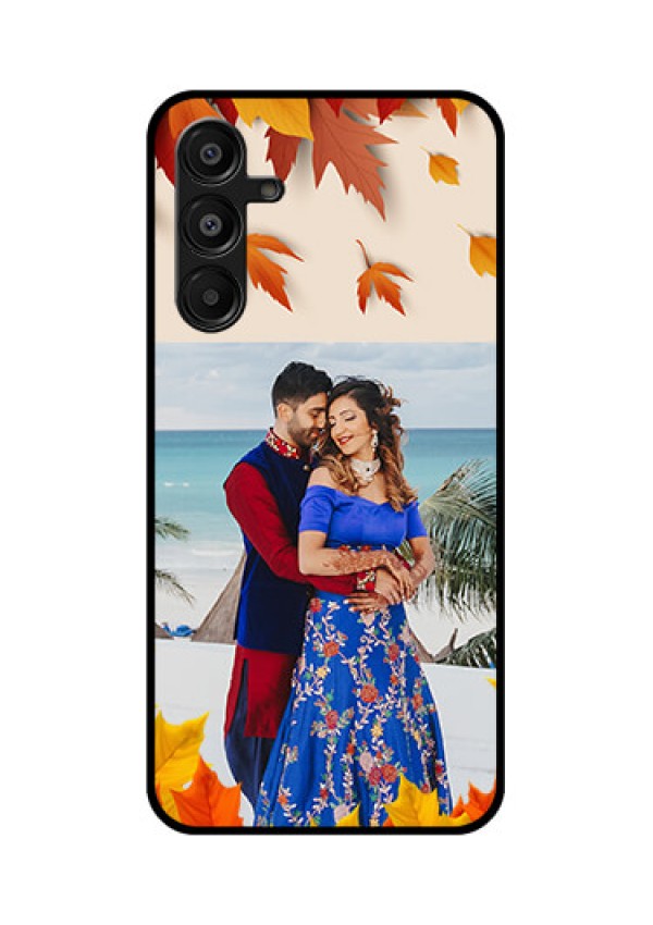 Galaxy A16 5G Custom Glass Phone Case - Autumn Maple Leaves Design