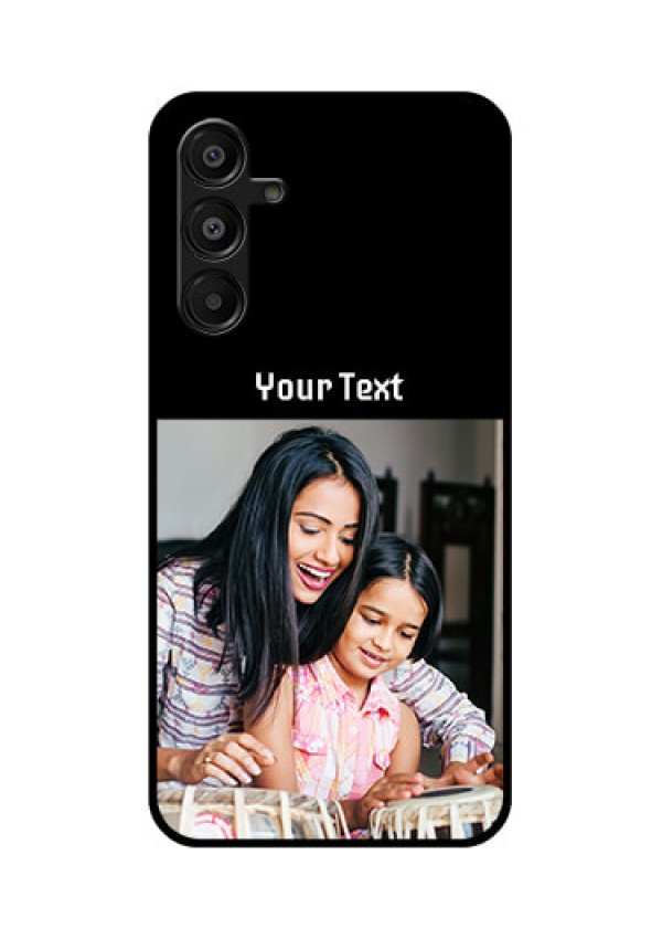 Galaxy A16 5G Custom Glass Phone Case - Photo With Name Design