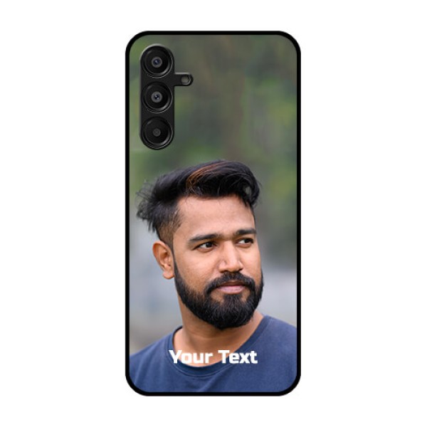 Galaxy A16 5G Custom Glass Phone Case - Photo With Text Design
