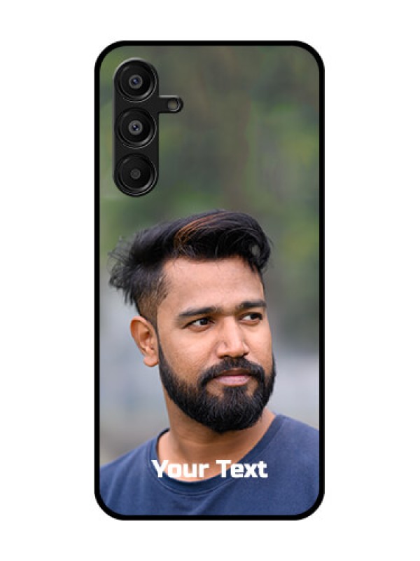 Custom Galaxy A16 5G Custom Glass Phone Case - Photo With Text Design