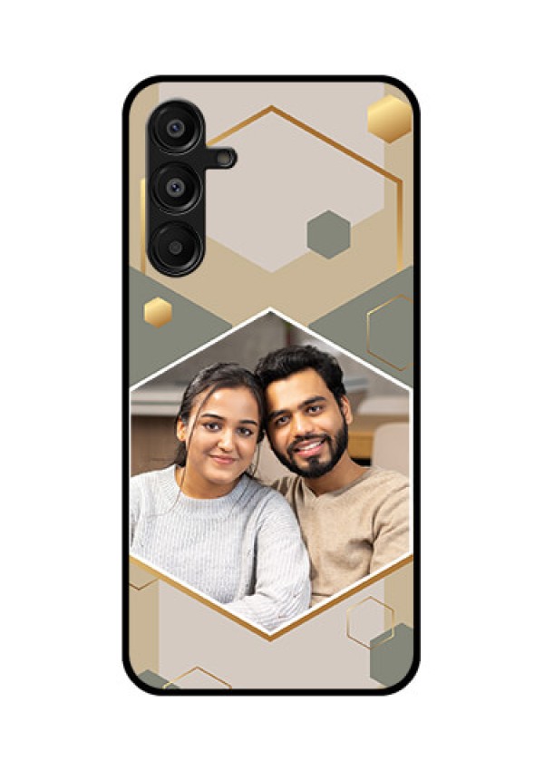 Galaxy A16 5G Custom Glass Phone Case - Stylish Hexagon Pattern Design