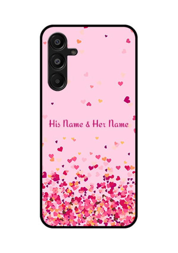 Galaxy A16 5G Custom Glass Phone Case - Floating Hearts Design