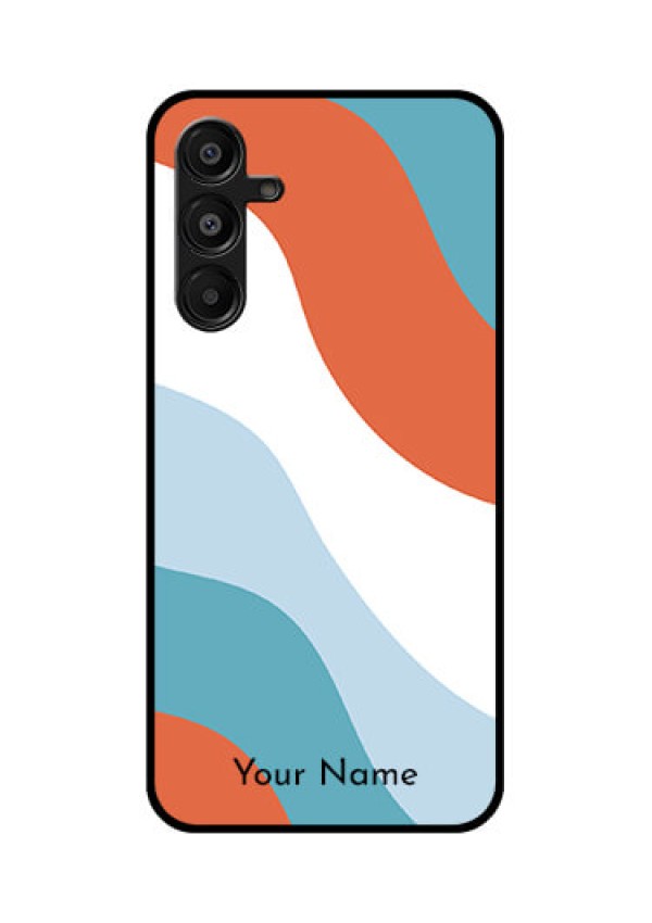 Galaxy A16 5G Custom Glass Phone Case - Coloured Waves Design