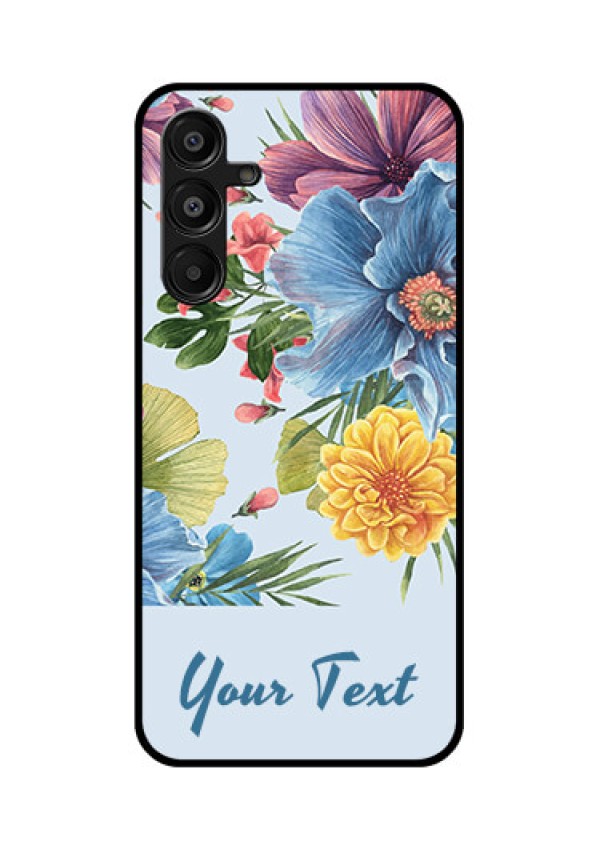 Galaxy A16 5G Custom Glass Phone Case - Stunning Watercolored Flowers Painting Design