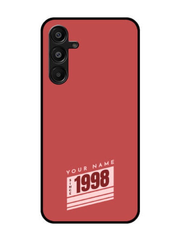 Custom Galaxy A16 5G Custom Glass Phone Case - Red Custom Year Of Birth Design