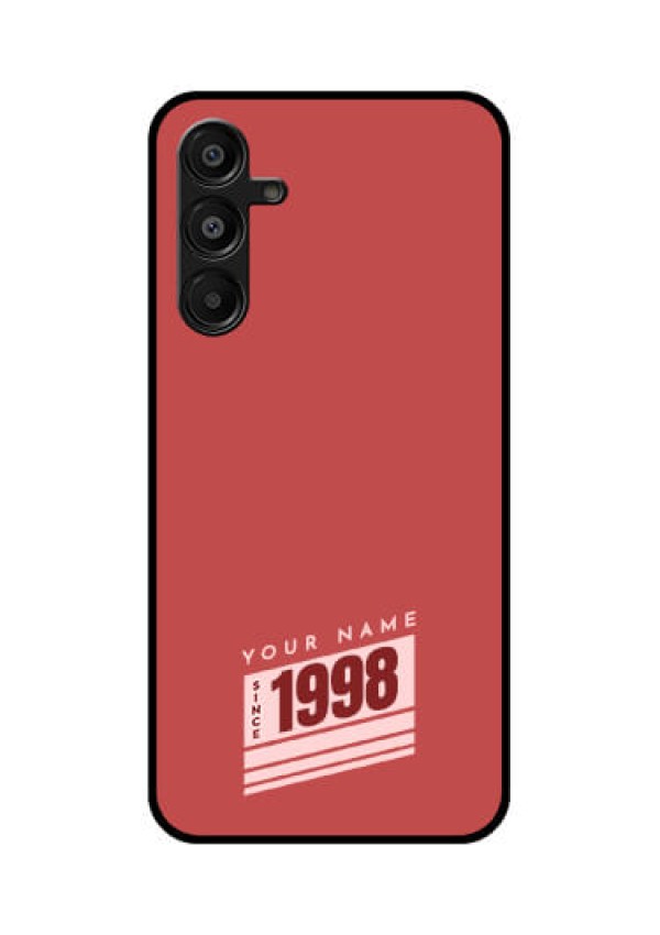 Galaxy A16 5G Custom Glass Phone Case - Red Custom Year Of Birth Design