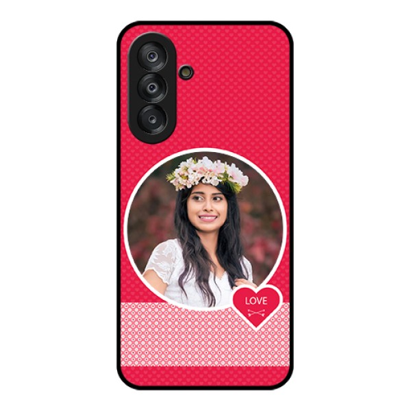 Galaxy A17 5G Custom Glass Phone Case - Pink Color Pattern Design Galaxy A17 5G Custom Glass Phone Case - Pink Color Pattern Design
